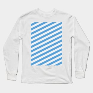 Co. Dublin GAA Sky Blue and White Angled Stripes Long Sleeve T-Shirt